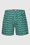 MC2 Saint Barth Men's green swimming shorts with an original pattern - original pattern. 100% polyester. drawstring. Country of manufacture: Italy. Care: specialized cleaning - photo 7