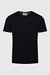 MC2 Saint Barth Black linen T-shirt for men - 100% linen. Country of manufacture: Italy. Care: specialized cleaning - photo 1