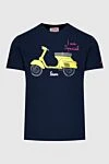MC2 Saint Barth Футболка з графікою Vespa на грудях та яскравим акцентом у вигляді вишитої фрази - принт. 100% бавовна. Країна виробник: Італія. Догляд: спеціалізоване чищення - фото 1