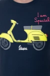 MC2 Saint Barth Футболка з графікою Vespa на грудях та яскравим акцентом у вигляді вишитої фрази - принт. 100% бавовна. Країна виробник: Італія. Догляд: спеціалізоване чищення - фото 5