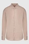 MC2 Saint Barth Men's beige linen shirt - 100% linen. Closure: buttons. Country of manufacture: Italy. Care: specialized cleaning - photo 1