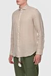 MC2 Saint Barth Men's beige linen shirt - 100% linen. Closure: buttons. Country of manufacture: Italy. Care: specialized cleaning - photo 3