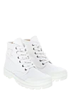 Celine White leather sneakers for women - logo. 100% genuine leather. lacing. Country of manufacture: Italy. Care: specialized cleaning - photo 3