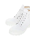 Celine White leather sneakers for women - logo. 100% genuine leather. lacing. Country of manufacture: Italy. Care: specialized cleaning - photo 5