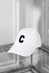 Women's cotton cap white with black logo Celine - Logo embroidery. cotton. buckle. Country of manufacture: Italy. Care: specialized cleaning - photo 6