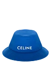 Celine Panama women's blue cotton with white logo - logo embroidery. cotton. Country of manufacture: Italy. Care: specialized cleaning - photo 1