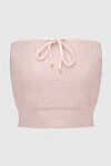 Celine Women's pink top with open shoulders - sleeveless, open top. cotton, polyamide. Country of manufacture: Italy. Care: specialized cleaning - photo 1