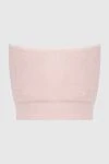 Women's pink top with open shoulders Celine - sleeveless, open top. cotton, polyamide. Country of manufacture: Italy. Care: specialized cleaning - photo 6