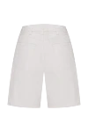 Women's white shorts with gilded chains Celine - Decoration: logo engraving on button and chains. 100% cotton. Country of manufacture: Italy. Care: specialized cleaning - photo 6