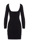 Women's black dress with long sleeves and a deep neckline Celine - open back, corset top, adjustable fit. viscose, polyester. Country of manufacture: Italy. Care: specialized cleaning - photo 6