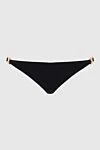 Celine Black women's swimsuit bottom with gilded logo - Decoration: gold-plated logo. 76% nylon, 24% elastane. Country of manufacture: Italy. Care: specialized cleaning - photo 1