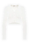 Loewe White viscose cardigan for women - buttons. 96% viscose, 4% polyester. Country of manufacture: Italy. Care: specialized cleaning - photo 1