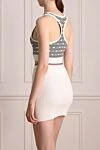 White top for woman Miu Miu - sleeveless, logo print. viscose, polyamide, elastane. Country of manufacture: Italy. Care: specialized cleaning - photo 4