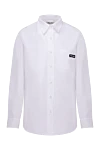 Miu Miu White cotton shirt for women - Features: logo. cotton. Country of manufacture: Italy. Care: specialized cleaning - photo 1