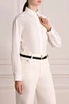 Miu Miu White cotton shirt for women - Features: logo. cotton. Country of manufacture: Italy. Care: specialized cleaning - photo 3