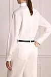 White cotton shirt for women Miu Miu - Features: logo. cotton. Country of manufacture: Italy. Care: specialized cleaning - photo 4