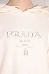 Prada Hoodie for men made of cotton and polyamide white - Embroidered brand logo. Hood. 70% cotton, 30% polyamide. Closure: Drawstring. Country of manufacture: Italy. Care: specialized cleaning - photo 5