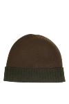 Kiton Green cashmere hat for men - logo. 100% cashmere. Country of manufacture: Italy. Care: specialized cleaning - photo 3