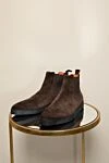 Santoni Ботинки из замши коричневые мужские коричневые - 100% замша. Страна производитель: Италия. Уход: специализированная чистка - фото 7