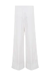 Pants for women white with gilded buttons with logo P.A.R.O.S.H. - branded accessories. 98% cotton, 2% elastane. Country of manufacture: Italy. Care: specialized cleaning - photo 6