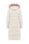 Moorer White women's down jacket with fur - 88% polyamide, 12 polyurethane, fluff. zipper. Country of manufacture: Italy. Care: specialized cleaning - photo 7