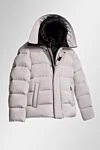 Gray polyamide down jacket for men Moorer - hood. two side pockets, two inner pockets. Insulation: 100% down. zipper, buttons. 100% polyamide. Country of manufacture: Italy. Care: specialized cleaning - photo 8