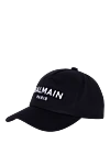 Balmain Men's black cotton cap - logo. 100% cotton. Country of manufacture: Italy. Care: specialized cleaning - photo 3