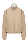 Loro Piana Double-sided beige women's cashmere and polyamide jacket - polyamide, cashmere. Closure: zipper. two side pockets. Country of manufacture: Italy. Care: specialized cleaning - photo 1