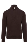 Enrico Mandelli Cashmere tee for men brown - 100% cashmere. Closure: zipper. Country of manufacture: Italy. Care: specialized cleaning - photo 1