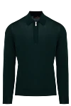 Enrico Mandelli Polo with long sleeves made of wool for men green - 100% wool. Closure: zipper. Country of manufacture: Italy. Care: specialized cleaning - photo 1