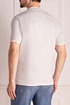 Gray cotton T-shirt for men Brunello Cucinelli - contrasting border on the collar. 100% cotton. Country of manufacture: Italy. Care: specialized cleaning - photo 4