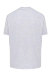 Gray cotton T-shirt for men Brunello Cucinelli - contrasting border on the collar. 100% cotton. Country of manufacture: Italy. Care: specialized cleaning - photo 6