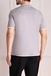 Gray cotton T-shirt for men Brunello Cucinelli - contrasting border on collar and sleeves. 100% cotton. Country of manufacture: Italy. Care: specialized cleaning - photo 4