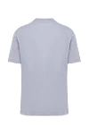 Gray cotton T-shirt for men Brunello Cucinelli - contrasting border on collar and sleeves. 100% cotton. Country of manufacture: Italy. Care: specialized cleaning - photo 6