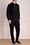 Brunello Cucinelli Костюм спортивний чоловічий з бавовни та поліаміду чорний - Капюшон. 93% бавовна, 7% поліамід. Куліска, блискавка. Чотири бічні кишені. Країна виробник: Італія. Догляд: спеціалізоване чищення - фото 3