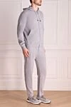 Brunello Cucinelli Sports suit for men made of cotton and polyamide gray - Hood. 93% cotton, 7% polyamide. Closure: Drawstring, zipper. Four side pockets. Country of manufacture: Italy. Care: specialized cleaning - photo 3