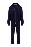 Brunello Cucinelli Sports suit for men made of cotton and polyamide blue - Hood. 93% cotton, 7% polyamide. Closure: Drawstring, zipper. Four side pockets. Country of manufacture: Italy. Care: specialized cleaning - photo 1