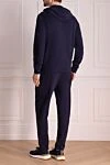 Sports suit for men made of cotton and polyamide blue Brunello Cucinelli - Hood. 93% cotton, 7% polyamide. Closure: Drawstring, zipper. Four side pockets. Country of manufacture: Italy. Care: specialized cleaning - photo 4