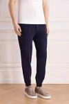 Brunello Cucinelli Sports pants for men made of cotton blue - 100% cotton. Closure: Drawstring. Two side pockets, two back pockets. Country of manufacture: Italy. Care: specialized cleaning - photo 3