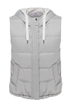 Brunello Cucinelli Жилет из нейлона пуховый серый женский - капюшон . 100% нейлон. молния, кулиска. два боковых кармана на кнопках. Утеплитель: пух. Страна производитель: Италия. Уход: специализированная чистка - фото 1