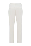Women's white trousers with pockets Brunello Cucinelli - two side pockets, two back pockets. cotton, elastane. zipper, button. Country of manufacture: Italy. Care: specialized cleaning - photo 6