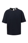 Brunello Cucinelli Блуза из хлопка серая женская - пуговица. короткий рукав. 98% хлопок, 2% эластан. Страна производитель: Италия. Уход: специализированная чистка - фото 1