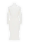 White viscose and polymer dress for women P.A.R.O.S.H. - striped texture, high neck. 82% viscose, 18% polymer. Country of manufacture: Italy. Care: specialized cleaning - photo 6