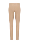 Max&Moi Women's leather elastic beige leggings - 100% leather. elastic belt. Country of manufacture: Italy. Care: specialized cleaning - photo 5