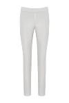 Max&Moi White leather leggings for women - 100% genuine leather. elastic belt. Country of manufacture: Italy. Care: specialized cleaning - photo 1