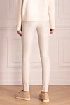 White leather leggings for women Max&Moi - 100% genuine leather. elastic belt. Country of manufacture: Italy. Care: specialized cleaning - photo 4