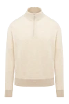 Loro Piana Cashmere tee for men beige - 100% cashmere. Closure: zipper. Country of manufacture: Italy. Care: specialized cleaning - photo 1