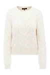 Loro Piana White cashmere jumper for women - relief pattern. 100% cashmere. Country of manufacture: Italy. Care: specialized cleaning - photo 1