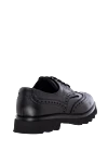 Men's leather shoes with fur, black Doucal`s - perforation. calf leather, genuine leather. Country of manufacture: Italy. Care: specialized cleaning - photo 4