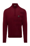 Stefano Ricci Тройер из шерсти и кожи аллигатора бордовый мужской - Вставки из кожи аллигатора. 100% шерсть, 100% кожа аллигатора. Молния. Страна производитель: Италия. Уход: специализированная чистка - фото 1